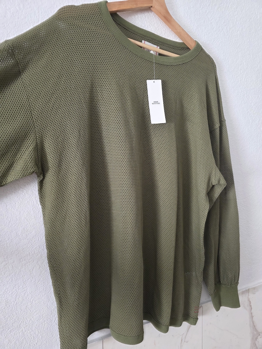 BDG Runners Green Mesh Long Sleeve Tee Fitness